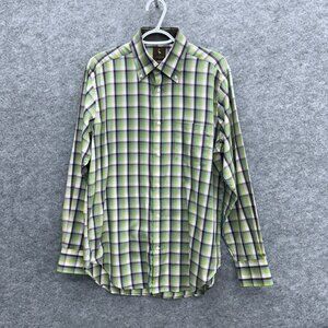 TailorByrd Men's Button Down Shirt Size M, 2-Ply Yarn 100% Cotton, Multicolor